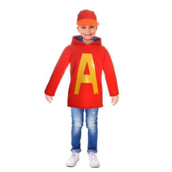 Déguisement Alvin Chipmunks garçon officiel Alvinnn !!! - CIAO - Taille 3-4 ans - Rouge
