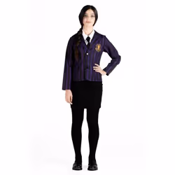 Veste Nevermore Academy uniforme scolaire costume déguisement garçon fille officiel Mercredi Addams (Taille 10-12 ans)