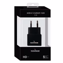Tecnoware FAM17196 chargeur d'appareils mobiles Universel Noir Secteur, USB Intérieure