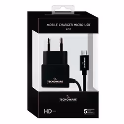 Tecnoware FAM17198 chargeur d'appareils mobiles Universel Noir Secteur, USB Intérieure