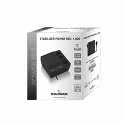 Tecnoware Power Reg 1000VA régulateur de tension 3 sortie(s) CA 230 V Noir - Vue supplémentaire 4