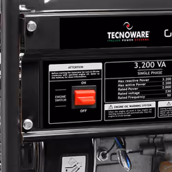 Tecnoware FGE3200M groupe électrogène 2200 W 15 L Essence Noir - Vue supplémentaire 6