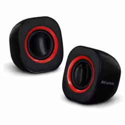 Atlantis Land SoundPower 410, 1-voie, 2.0 canaux, Avec fil, 5 W, 60 - 2000 Hz, Noir, Rouge