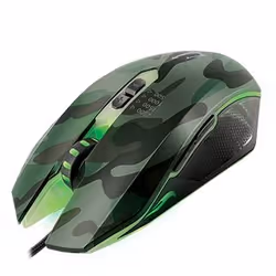 Atlantis Land P009-X700, Droitier, Optique, USB Type-A, 2500 DPI, Camouflage
