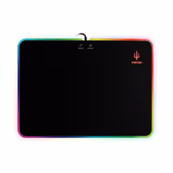 Atlantis Land P002-GP35-LED, Noir, Monochromatique, Tissu, Caoutchouc, Alimenté par port USB, Multicolore, Tapis de souris de ...