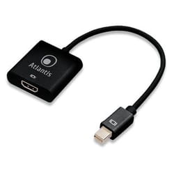 Atlantis Land A04-MINIDP_HDMI câble vidéo et adaptateur 0,2 m Mini DisplayPort HDMI Type A (Standard) Noir