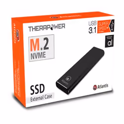 Atlantis Land A06-M2-NVME-01 Boîtier de disques de stockage Enceinte ssd Noir M.2
