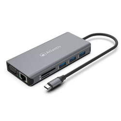 Atlantis Land A04-TC_DK46 station d'accueil Avec fil USB 3.2 Gen 1 (3.1 Gen 1) Type-C Gris