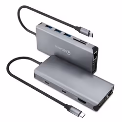 Atlantis Land A04-TC_DK46 station d'accueil Avec fil USB 3.2 Gen 1 (3.1 Gen 1) Type-C Gris