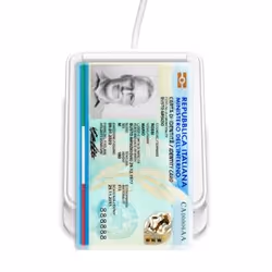 Atlantis Land P005-CIEK421C lecteur de cartes à puce Intérieure USB USB 2.0 Blanc - Vue supplémentaire 2