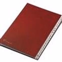 Fraschini Alphabetical Folders, Rouge, Simili-cuir, 240 x 340 mm, 240 mm, 340 mm