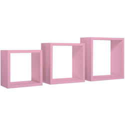 Sanitec - tagères cubiques murales lot de 3 cubes modulaires mod. incubo rose