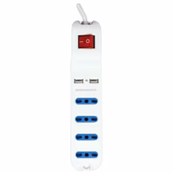 Mediacom M-PMU42, Intérieure, Type L, Blanc, CE, Italie, 4 sortie(s) CA