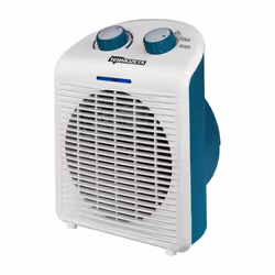 Termozeta TZR51WB, Chauffage de ventilateur électrique, Intérieure, Bureau, Sol, Table, Bleu, Blanc, Plastique, Rotatif
