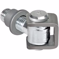 Charnières filetées Comunello pour portails 120 Avec étrier en U à douille en acier zingué.