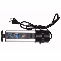 Link Accessori LKMPT02, 1,6 m, Intérieure, Type F, Noir, Argent, 2 sortie(s) CA, 16 A
