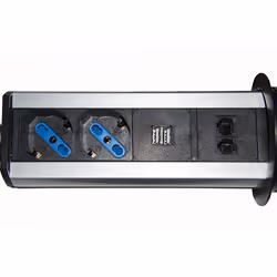 Link Accessori LKMPT02 multiprise 1,6 m 2 sortie(s) CA Intérieure Noir, Argent - Vue supplémentaire 5