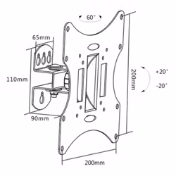 Link Accessori LK10032 support pour téléviseur 42" Noir