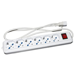 Link Accessori LKMP06C multiprise 6 sortie(s) CA Intérieure Blanc