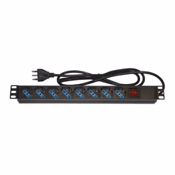 Link Accessori LK10051, Bloc d'alimentation, Noir, 1U, 1,75 m, 19", 250 V