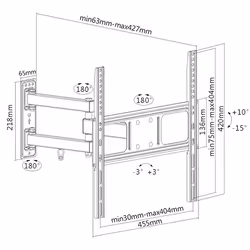 Link Accessori LKBR01 support pour téléviseur 55" Noir