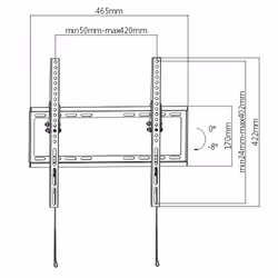 Link Accessori LKBR03 support pour téléviseur 55" Noir
