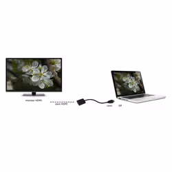 Link Accessori LKADAT20 câble vidéo et adaptateur 0,15 m DisplayPort HDMI Noir - Vue supplémentaire 4