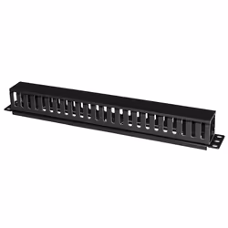 Link Accessori LKORG1UL, Panneau de gestion de câbles, Noir, Métal, Plastique, 1U, 48,3 cm (19"), 483 mm