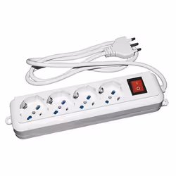Link Accessori LKMP04, 1,5 m, Intérieure, Blanc, Acrylonitrile-Butadiène-Styrène (ABS), 4 sortie(s) CA, 250 V