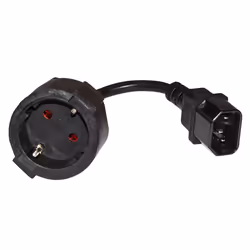 Link Accessori LKADSK adaptateur prise d'alimentation C14 Type C (Europlug) Noir