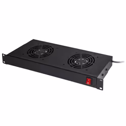 Link Accessori LKFAN2R, Plateau ventilation, Noir, 2 ventilateur(s), 19U, 1,9 m, 483 mm