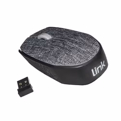 Link Accessori LKMOS06, Droitier, Optique, RF sans fil, 1000 DPI, Noir, Gris