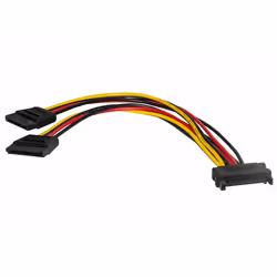 Link Accessori LKADAT83, 0,2 m, SATA I, SATA 15 broches, 2 x SATA 15 broches, Mâle/Femelle, Noir, Rouge, Jaune