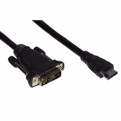 Link Accessori LKCHDVI20, 2 m, HDMI Type A (Standard), DVI-D, Mâle, Mâle, Noir