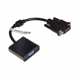 Link Accessori LKADAT121, 0,2 m, VGA (D-Sub), DVI-D, Mâle, Femelle, Noir