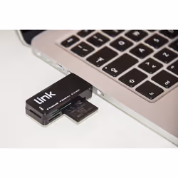 Link Accessori LKCCH04 lecteur de carte mémoire USB 3.2 Gen 1 (3.1 Gen 1) Type-A Noir - Vue supplémentaire 2