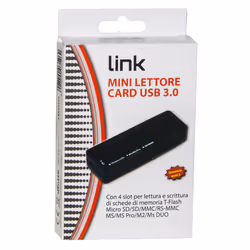 Link Accessori LKCCH04 lecteur de carte mémoire USB 3.2 Gen 1 (3.1 Gen 1) Type-A Noir - Vue supplémentaire 3