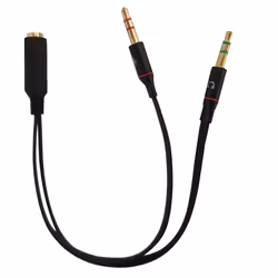 Link Accessori LKADAT137, 3,5mm, Femelle, 2 x 3.5mm, Mâle, Noir