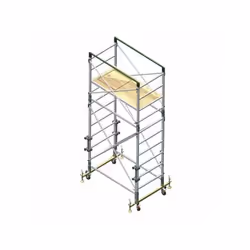 Échafaudage professionnel en aluminium de dimensions contenues, équipé d'un certificat TUV et garanti 5 ans, il est particuli ...