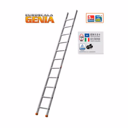 Echelle simple alu FACAL Genia - GS - Echelle simple tout aluminium. Echelons carrés 30x30 mm solidement bloqués aux montants ...