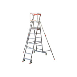 Escabeau roulant 6 marches - Hauteur de plateforme: 1.59m - Hauteur atteignable: 3.59m - CTA-6