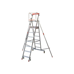Escabeau roulant 8 marches - Hauteur de plateforme: 2.15m - Hauteur atteignable: 4.15m - CTA-8