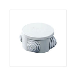 Boîte de jonction étanche avec couvercle à pression rond Ø65x35mm avec 4 passe-câble IP44 faeg - FG13401
