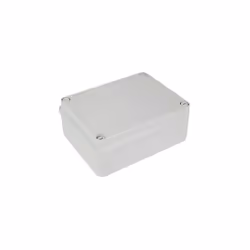 Boîte de dérivation étanche rectangulaire avec couvercle vis en plastique et parois lisses équipés de guides internes pour la ...