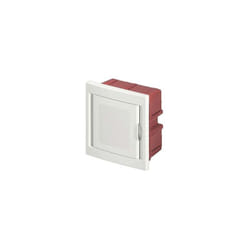 Tableau d'encastrement 4 modules avec cadre blanc et porte blanc 160x170x75mm IP40 Faeg FG14604