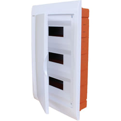 Tableau d'encastrement 4 modules avec cadre blanc et porte blanc 335x510x80mm IP40 Faeg FG14636