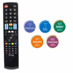 Télécommande compatible avec TV Samsung, LG, Sony, Philips et Panasonic VELLEMAN VRCSLPP