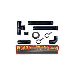 Poêle à pellets tubes Kit 80 mm. en tube d'acier laqué noir résistant ce 600 ° Fait dans la cheminée en porcelaine Italie.