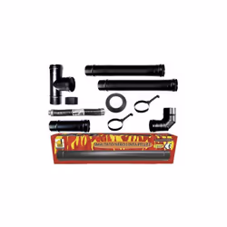 Kit poêle à granulés tubes 80 mm. tube en acier émaillé noir, résistant à 600 °. CE Fabriqué en Italie. Conduit de porcelaine ...