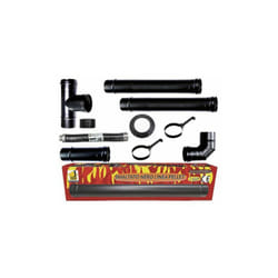 Poêle à pellets tubes Kit 80 mm. en tube d'acier laqué noir résistant ce 600 ° Fait dans la cheminée en porcelaine Italie.